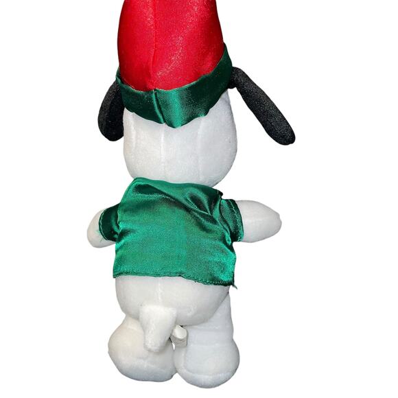 10" Snoopy Plush Peanuts Joe Mistletoe Santa Stuffed Animal Christmas Nursery - Picture 9 of 10